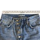 Abercrombie & Fitch Zara Jeans Wide Leg High Rise Asymmetrical Button Fly Medium Wash Size 4 Photo 6