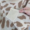 Aakaa Women's Boatneck Pullover Sweater Animal Print Dolman Sleeve Slouchy sz Small Photo 4