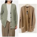 360 Cashmere  wool and cashmere waffle knitted grandpa cardigan NEW Photo 1