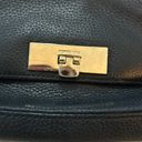 Michael Kors  Callie Black Pebble Leather Gold Hardware Crossbody Satchel Photo 1