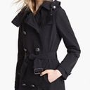 Burberry  Brit Women's Black Britton Quilted Lining Trench Coat Size 8 Photo 0