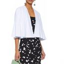 Alice + Olivia  White Marjory Cropped 3/3 Sleeve Pleated Blazer Size Small Photo 4