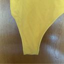 Abercrombie & Fitch  Plunge V-Neck Ribbed Yellow One Piece Swimsuit Size Small Photo 7