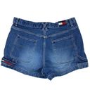 Tommy Hilfiger Y2K Carpenter Jean Shorts Size 13  Faded Jorts Flag Vintage Grunge Photo 1