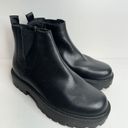 Zodiac  Ankle Booties Size 5 Black Chunky Sole Block Heel Faux Leather Boots Photo 1