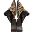 Brighton  Sandals Mules 7.5M Brown Leopard Leather Fabric Silver Photo 5