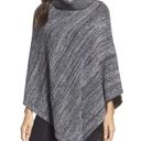 Barefoot Dreams Cozychic Point Dume Poncho One Size Indigo Dove Gray Photo 0