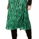 INC  belt print green black midi skirt animal print Size 2 NWT Photo 0