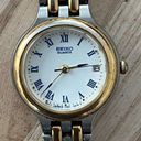 Seiko  Ladies Watch Vintage Round White Dial Two Tone Bracelet Date Window Photo 0