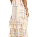 Cinq à Sept NEW  Astor Sleeveless Tiered Midi Dress White Pastel Plaid Photo 1