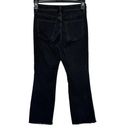 Uniqlo  SZ 25 Straight Jeans Mid-Rise Frayed Hem Zip-Fly Stretch Black Wash Women Photo 3