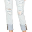 One Teaspoon One x  27 Awesome Baggies Destroyed Cuffed Hem Jeans Blue Heart Photo 1