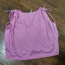 Free People wanna dance convertible Metallic pink purple shoulder tie sleeveless top Photo 2