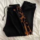 Aviator Nation  Animal Print Black Sweatpants Size Small Photo 3