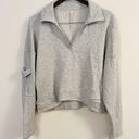 Free People Movement  Gray Collared Pullover Sweatshirt Cotton Size Small Photo 0