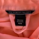 Victoria's Secret  Robe Size Medium Coral Pink Sleeveless Lace Shoulders Tie Waist Photo 2