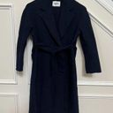 Max Mara Women's  Wool Double Breasted Coat Overcoat M Navy Photo 1