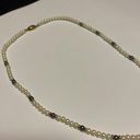 Monet Women’s Signed  Beaded Necklace Gold Tone Faux Pearl Bead Photo 6