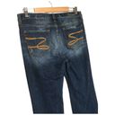 Seven7  Mid Rise Flare Leg Light Distressing Wiskering Denim Jeans Womens Blue 12 Photo 1