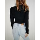 Madewell  Womens Black Turtleneck Long Sleeve Thong Bodysuit Size XS Photo 2