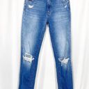 Rolla's Rolla’s Miller Mid High Rise Slim Jeans Distressed Destroyed Medium Wash Photo 2