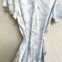 Vince  painted magnolia silky midi dress blue small Photo 4