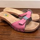 Dr. Scholls vintage pink wooden sandals Photo 1