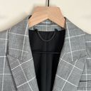 All Saints Women's Grey Plaid Oversized Blazer Size 2 Photo 4