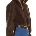 Tularosa  x Revolve Teddi Crop Pullover Quarter zip jacket in Chocolate -‎ M Photo 0