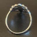 Onyx Vintage black  silver plated woman ring size 6.5 Photo 3