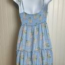 As You Wish AS U WISH sleeveless blue floral shoulder tie midi sundress size small Photo 9