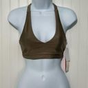 Good American  Core Plunge Performance Criss Cross Sports Bra Bronze Size 0 XS Photo 13