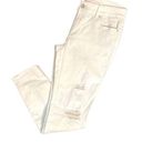 White House | Black Market  Skinny Cropped Distressed Jeans Stretch Slightly Off Wh Photo 0