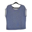 Victoria's Secret Victoria’s Secret Blue Heathered Cap Sleeve Terrycloth Sweatshirt Photo 0