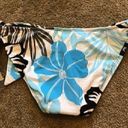 Jag jeans NEW NWT  Blue White Black Tropical Floral Y2K 00s Bikini BOTTOM Small Photo 5