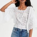 American Eagle Outfitters White Eyelet Top Photo 0