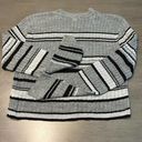 Abound  Womens Gray Shirt Size‎ Medium Striped Long sleeved Light Weight Photo 4