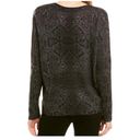 360 Cashmere  Gray Sydney Reptile-print Crew Neck sweater-XS Photo 1