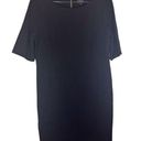 Tahari  Womens Short Sleeve Black Knee Length Dress Size 16 Pockets Wedding Photo 0