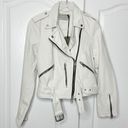 ALLSAINTS NWT  Balfern Denim Biker Jacket Size 8 US Stone White Photo 2