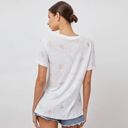 Rails  White Cara Glitter Lemon V Neck T-shirt Size Large NWT Photo 1