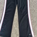 Nike  Vintage Women’s Flare Leg Mesh Track Pant Medium Black White Pink Stripe Photo 3