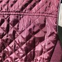 Cavalini Burgundy Quilted Sherpa Lined Gold Hardware Vest L Photo 5