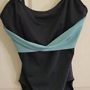 Anne cole  Suddenly Slim Black with Teal One Piece Swimsuit Size 8 Photo 0