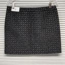 Gap  NWT Black Silver Metallic Shimmer Mini Skirt Size 4 Photo 2