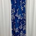 Vintage Blue Royal Hawaiian  Floral Hawaiian Maxi Dress Sz.6 Photo 5