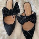 Jack Rogers Designer Shoes Black Velvet Bow Flats / Mules Photo 0