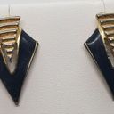 Vintage Blue  & Gold Earrings Photo 0