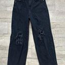 Wild Fable Highest Rise Baggy Jean Wide Leg Black Denim Y2K 90s Distressed Jeans Photo 0