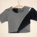 Gymshark  Asymmetrical Color Block Crop Athletic Tee Shirt Size M Photo 0